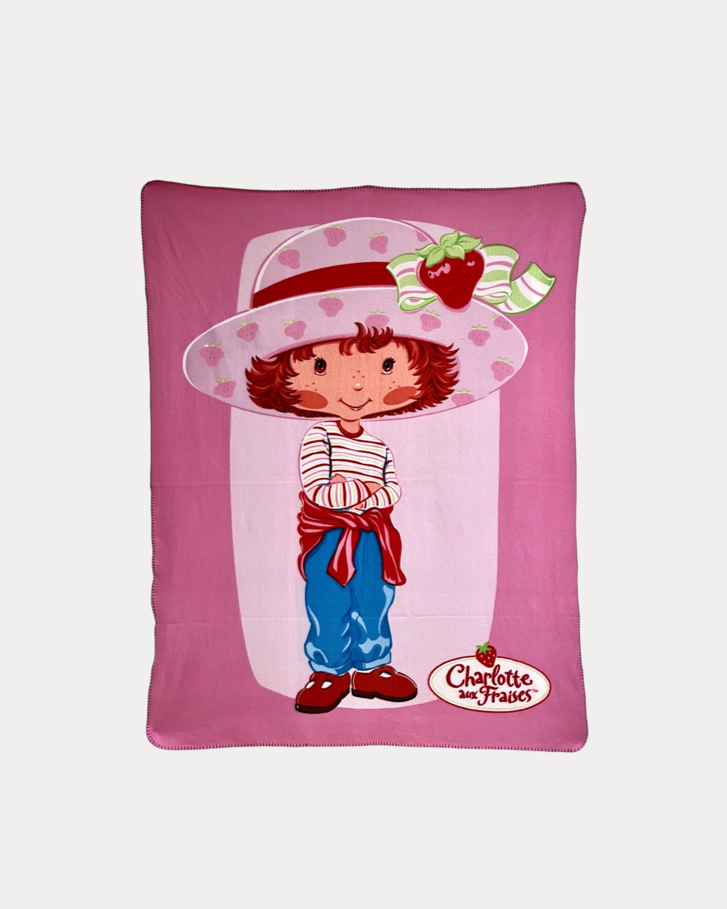 Vintage strawberry shortcake pink fleece blanket