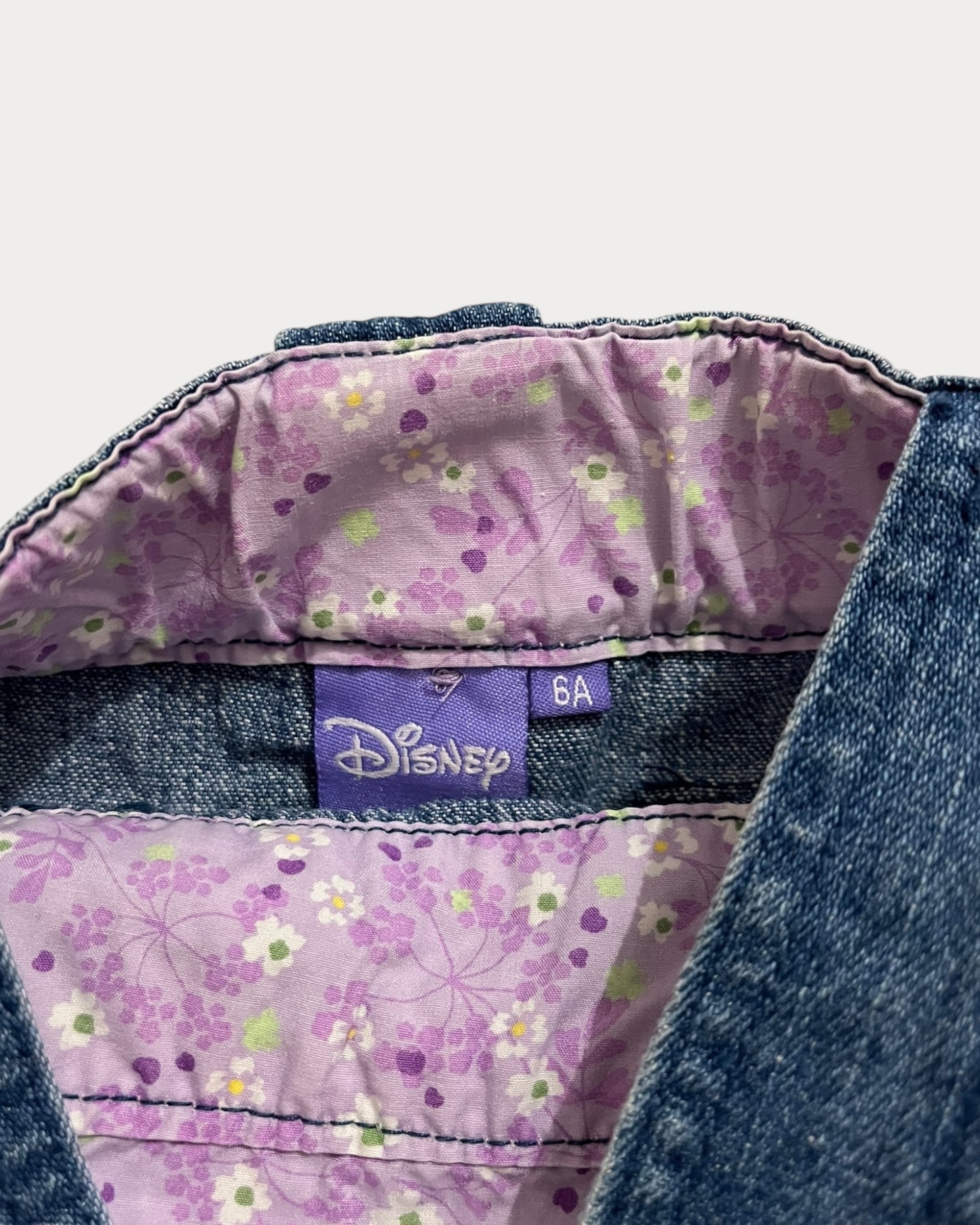 Vintage Winnie The Pooh denim dress with ruffles.