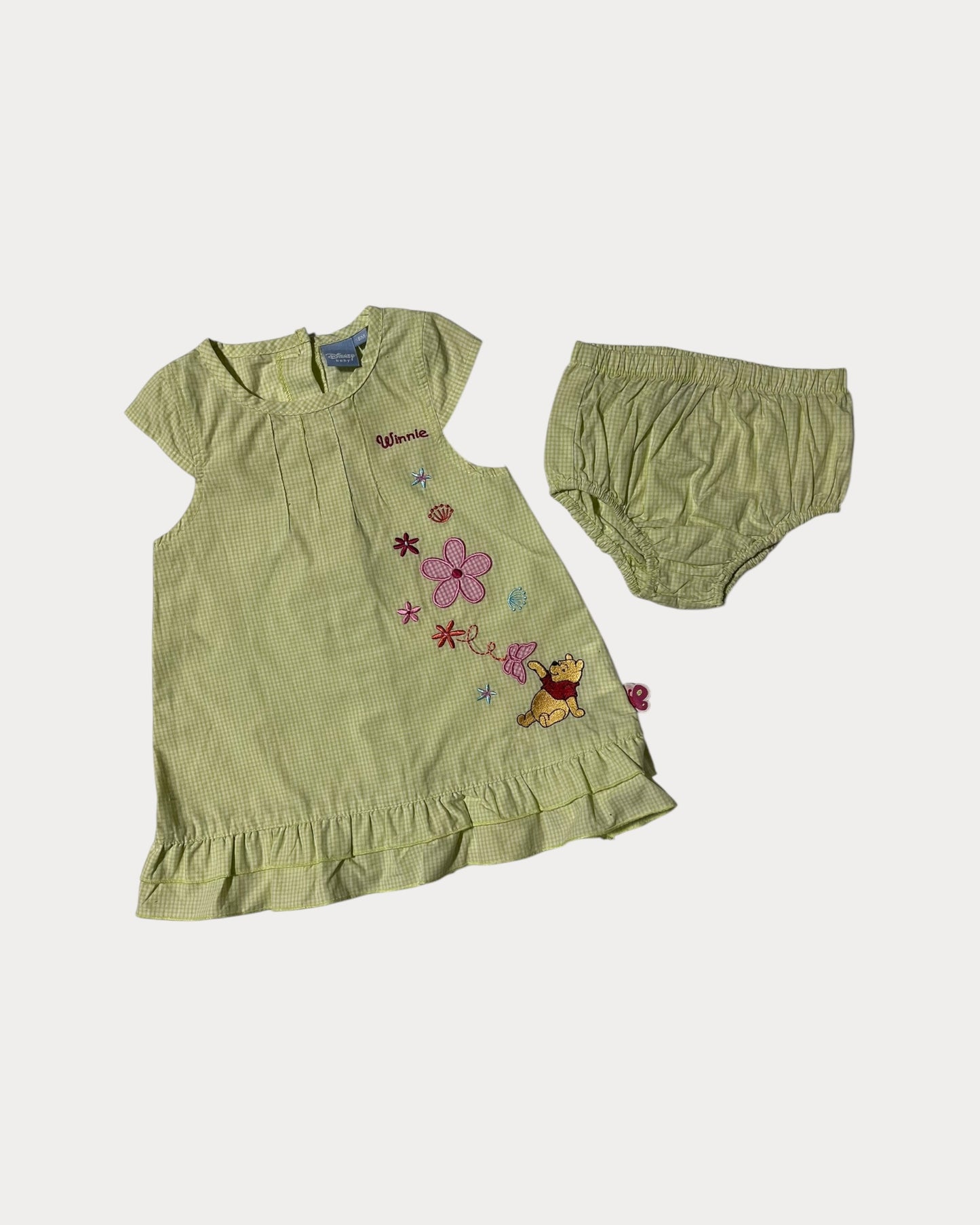 Vintage winnie the pooh checked dress