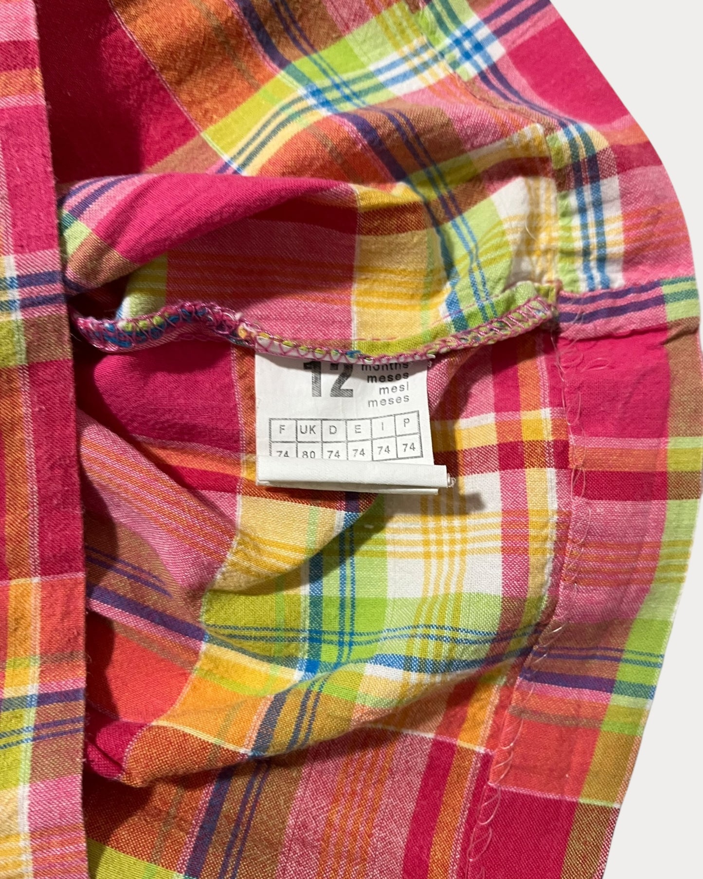 Plaid babydoll dress