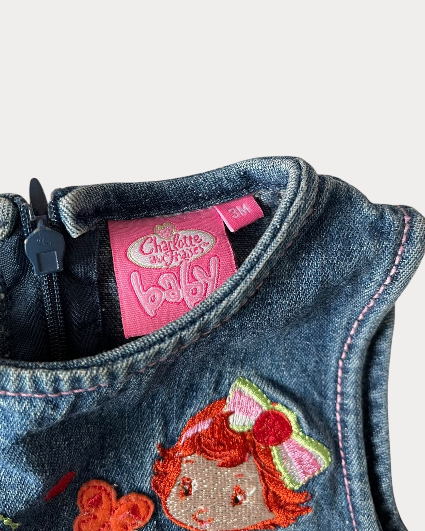 Vintage Strawberry Shortcake denim dress