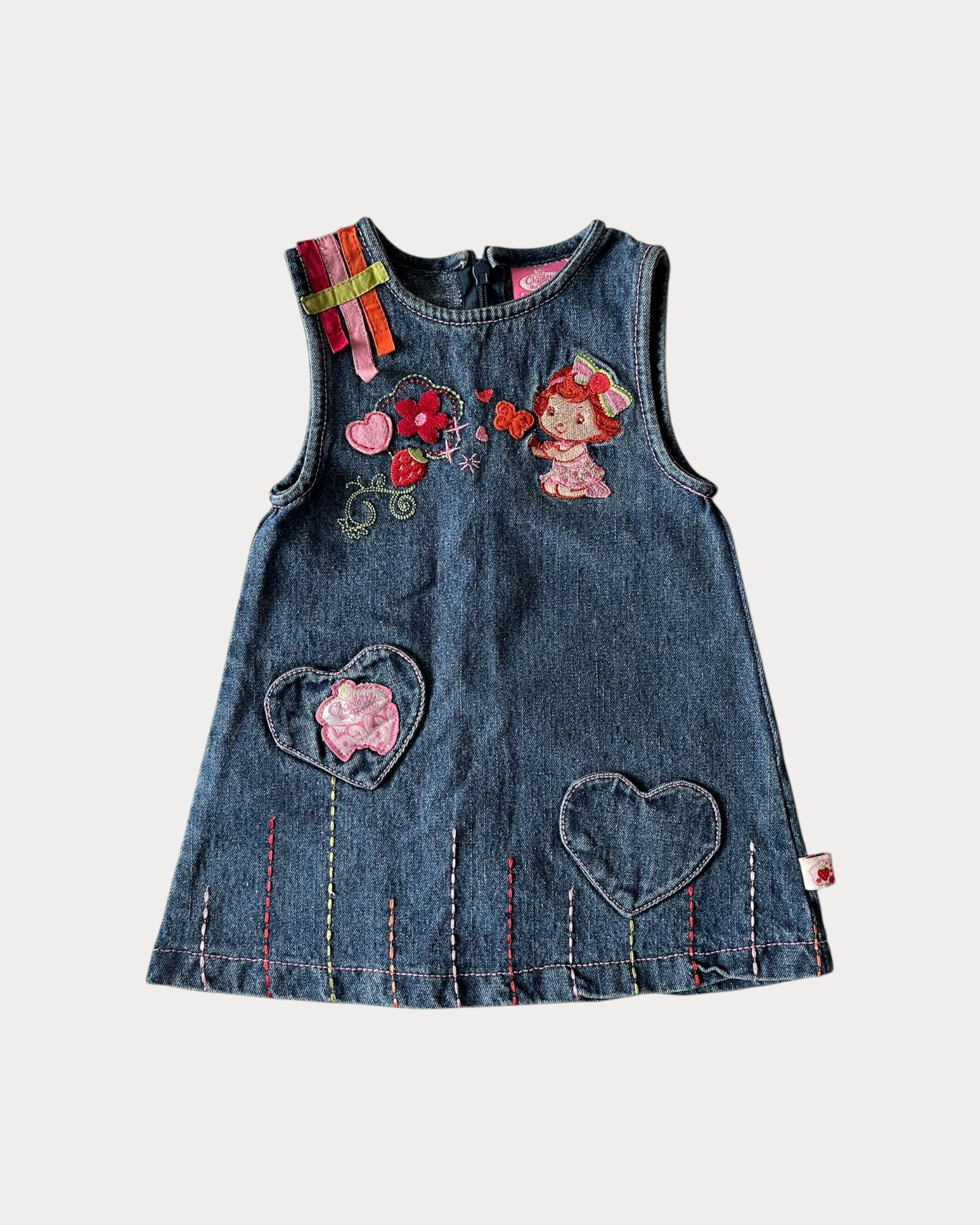 vintage strawberry shortcake dress Strawberry Shortcake denim dress – Akachan vintage