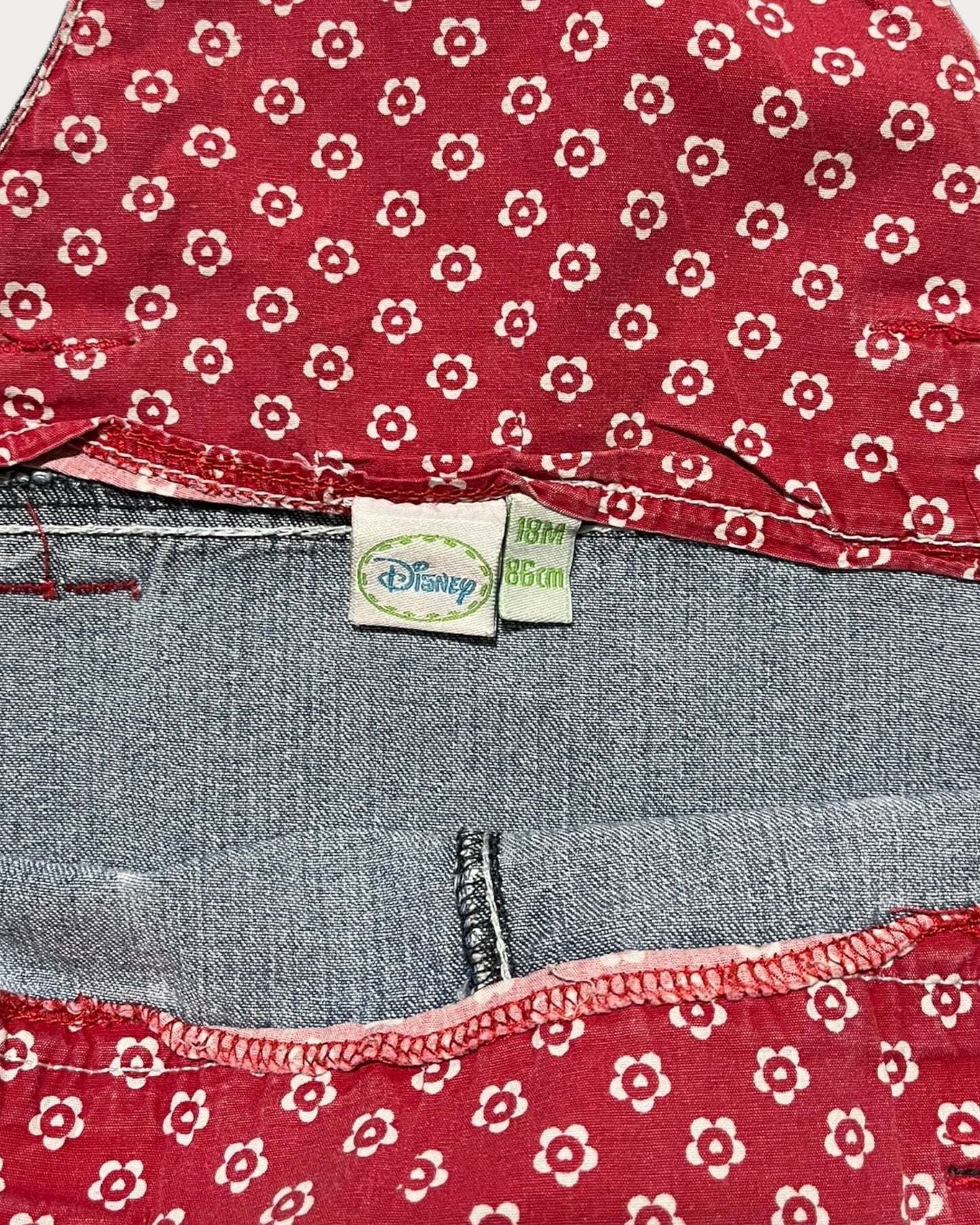 Vintage Winnie The Pooh denim dress with ruffles.