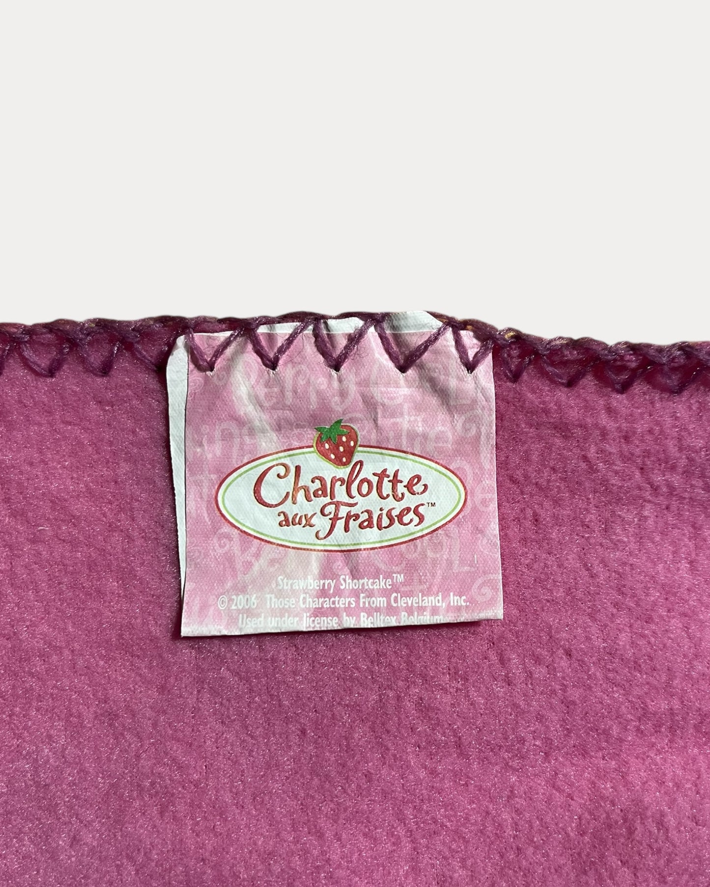 Vintage strawberry shortcake pink fleece blanket
