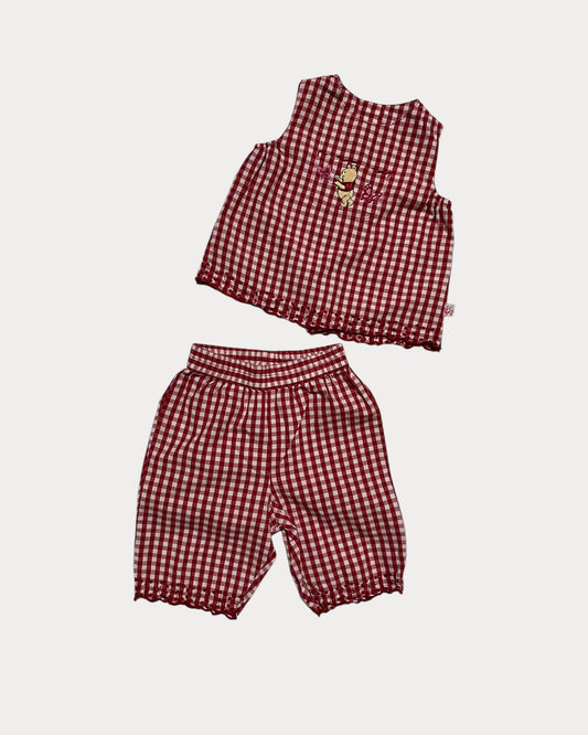 Vintage winnie the pooh gingham set