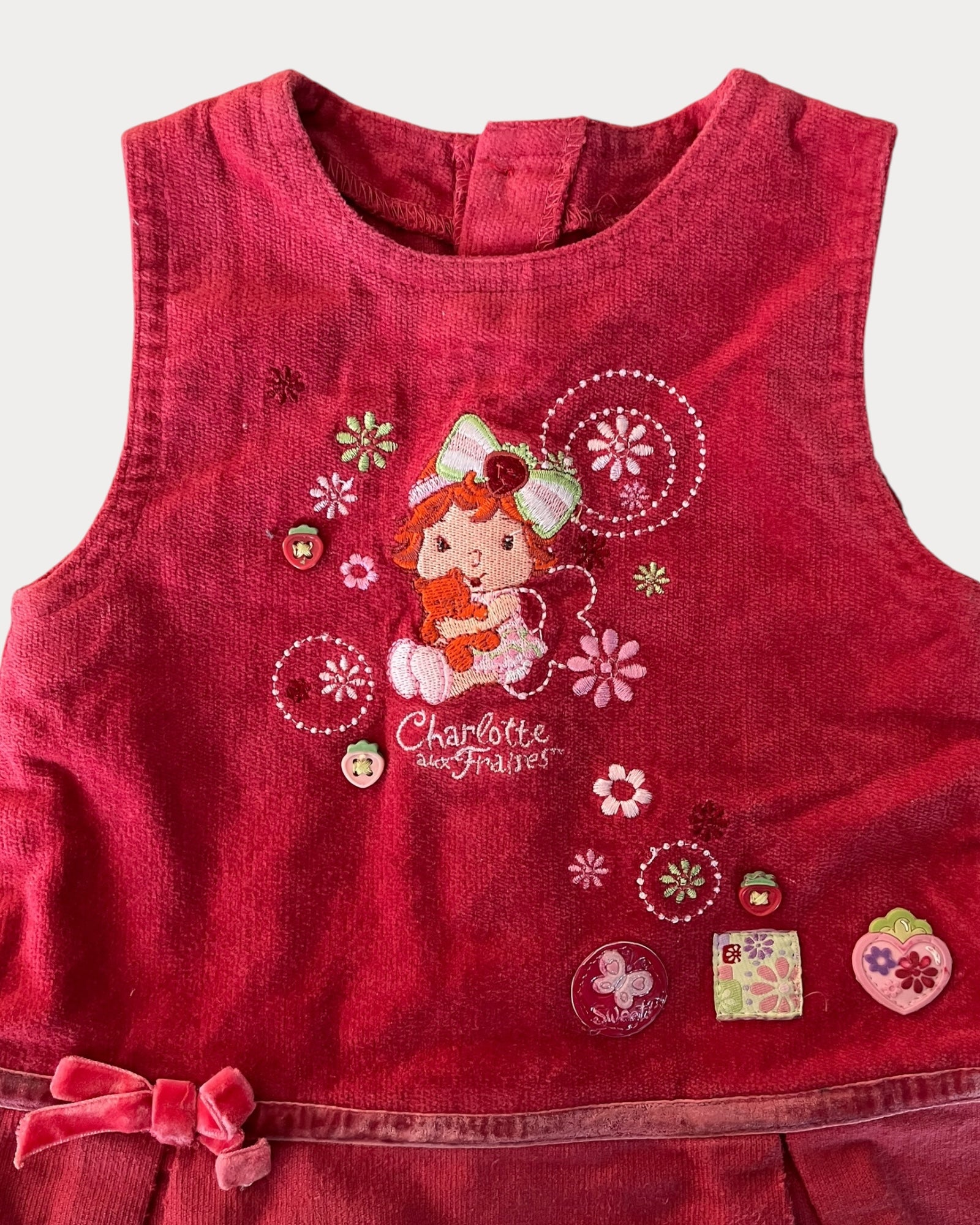 Vintage Strawberry Shortcake red velvet dress.