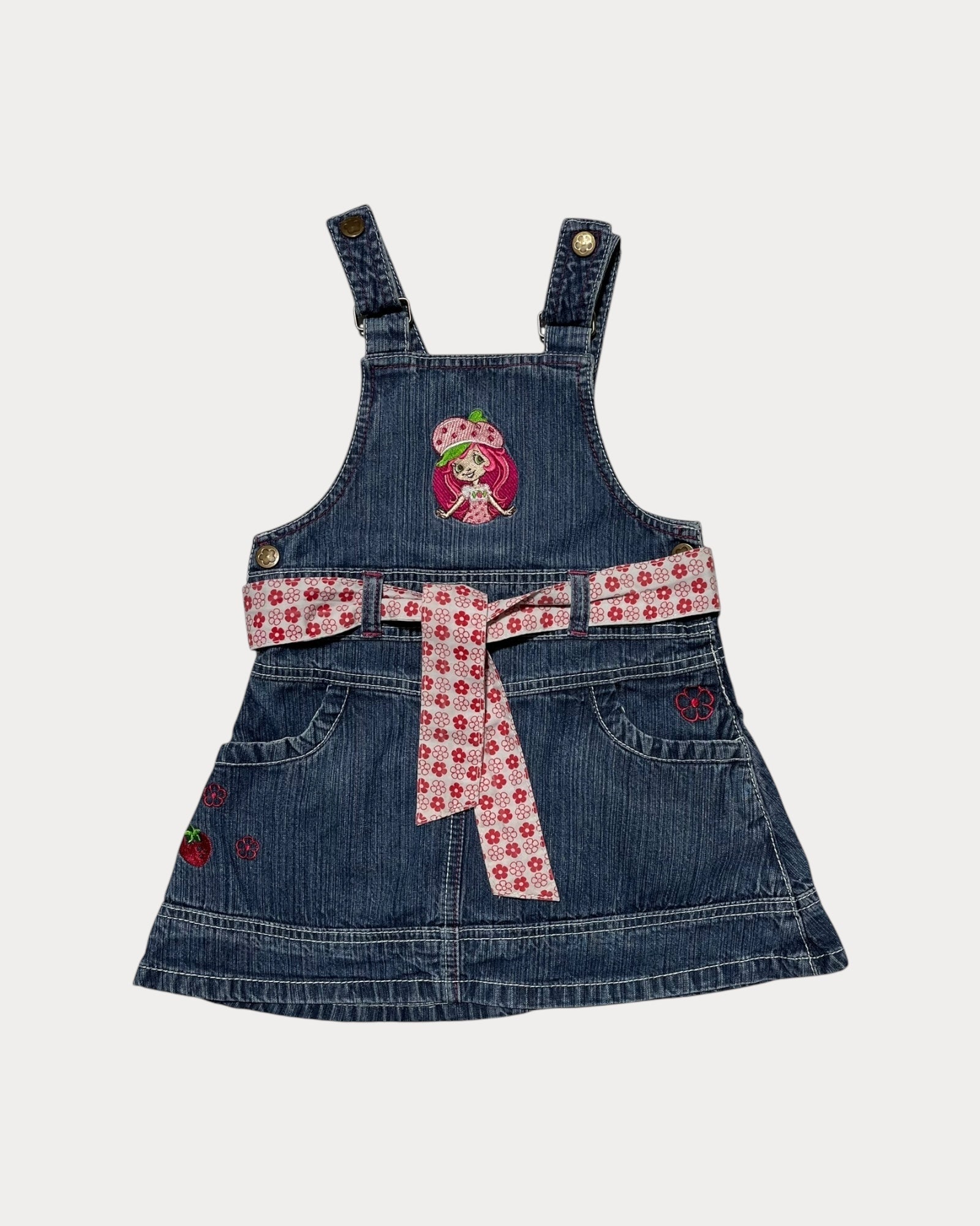 Strawberry Shortcake overall denim dress