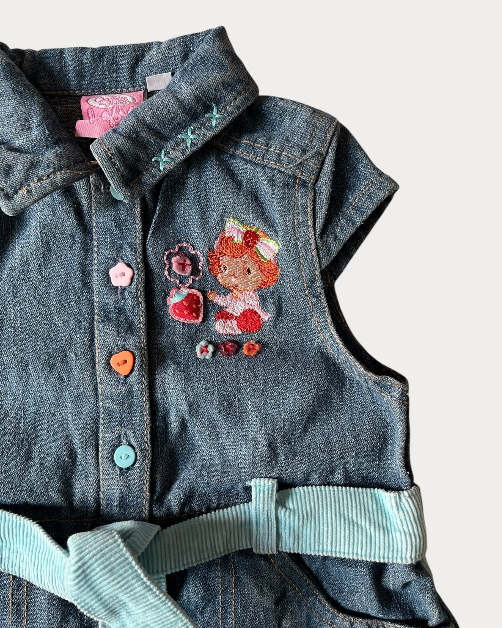 Vintage Strawberry Shortcake denim dress