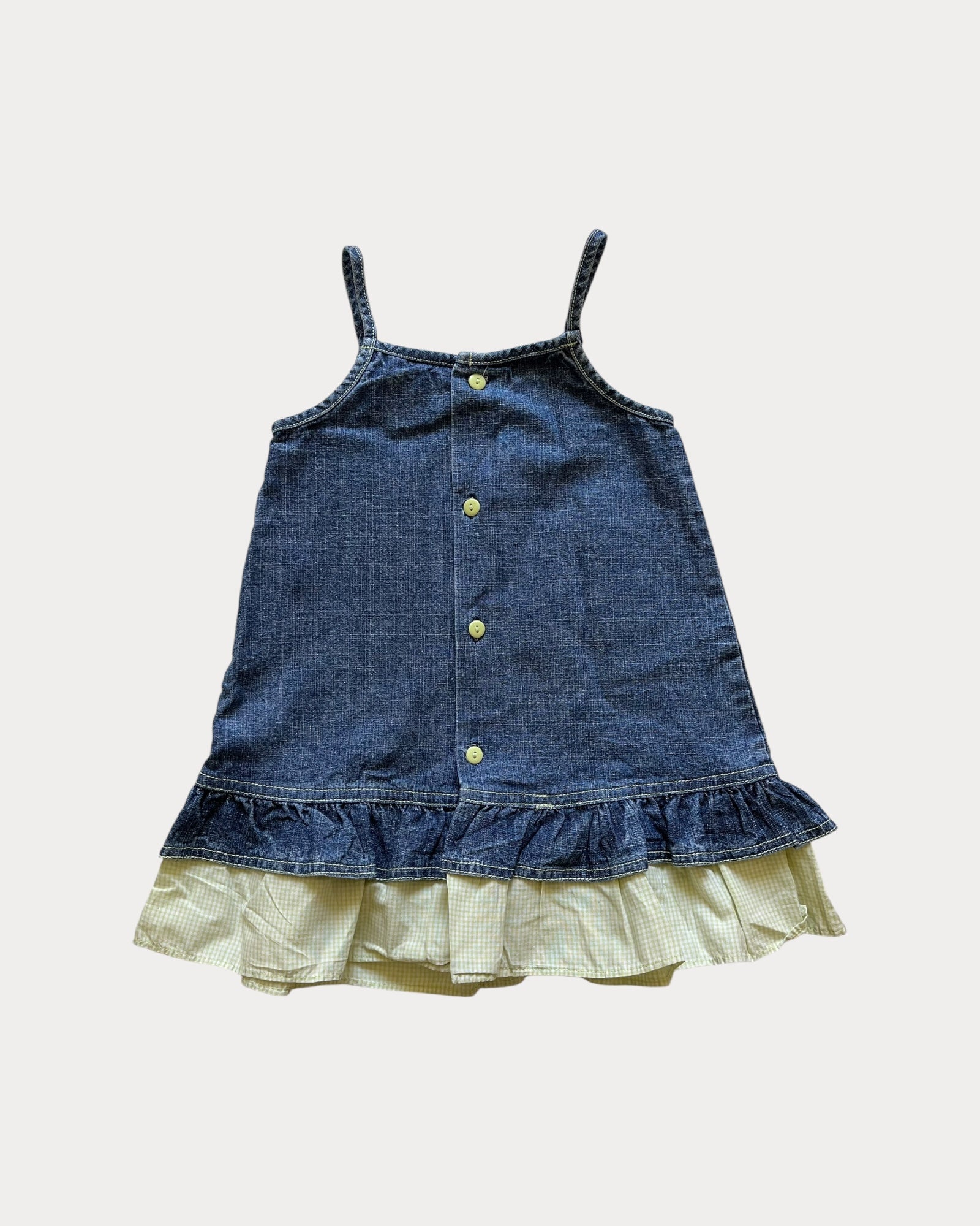 Vintage Winnie The Pooh denim dress with ruffles