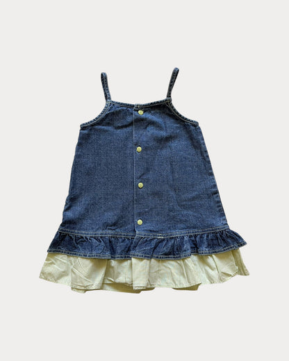 Vintage Winnie The Pooh denim dress with ruffles