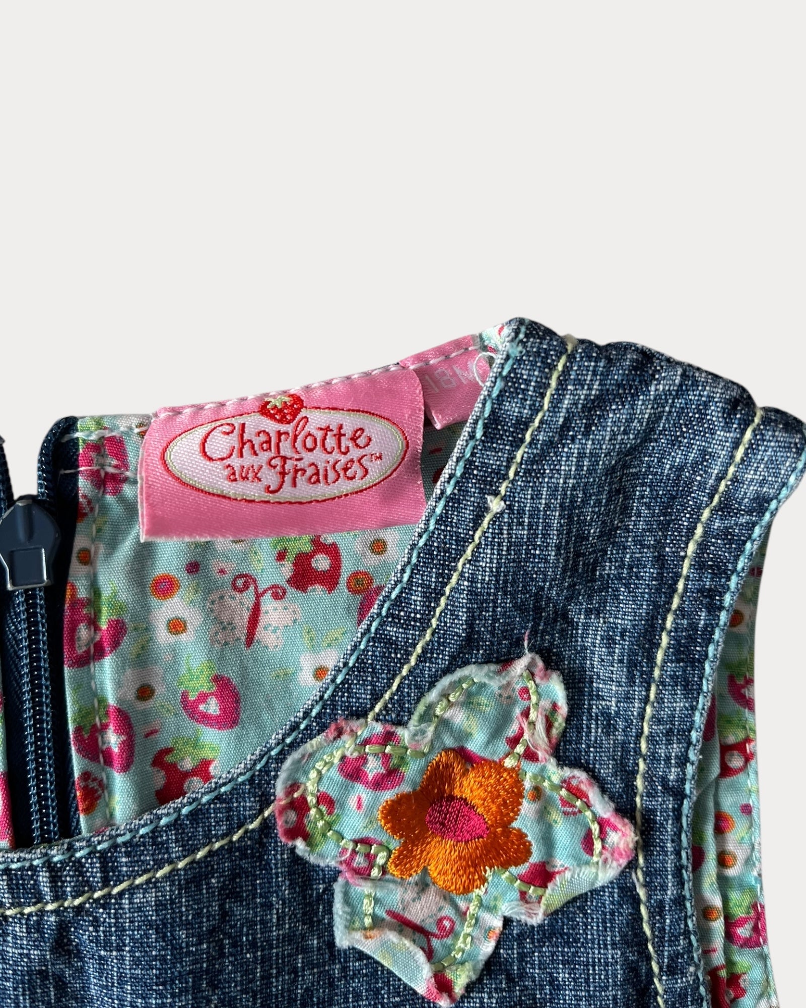 Vintage Strawberry Shortcake denim dress