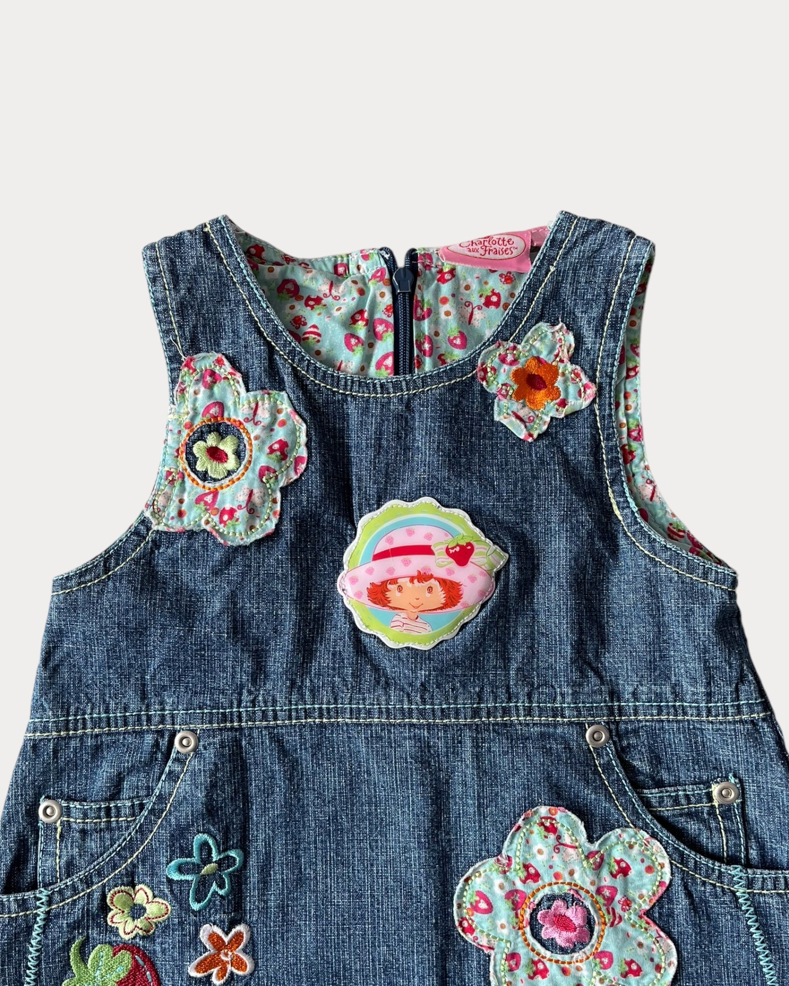 Vintage Strawberry Shortcake denim dress