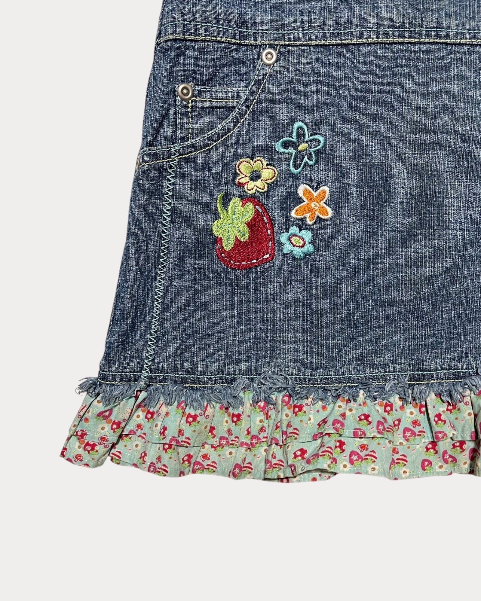 vintage strawberry shortcake denim dress