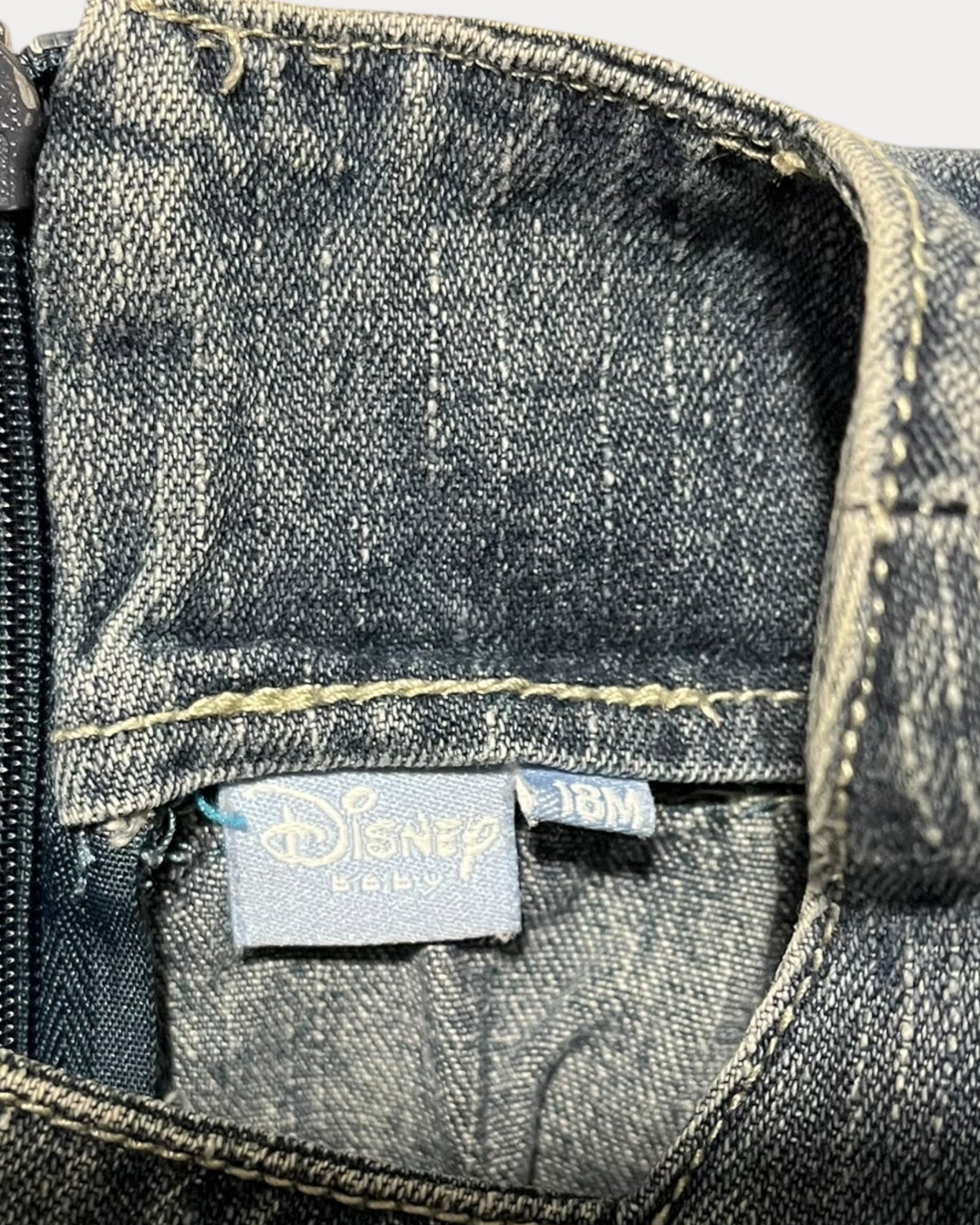 Vintage Winnie The Pooh denim dress with ruffles