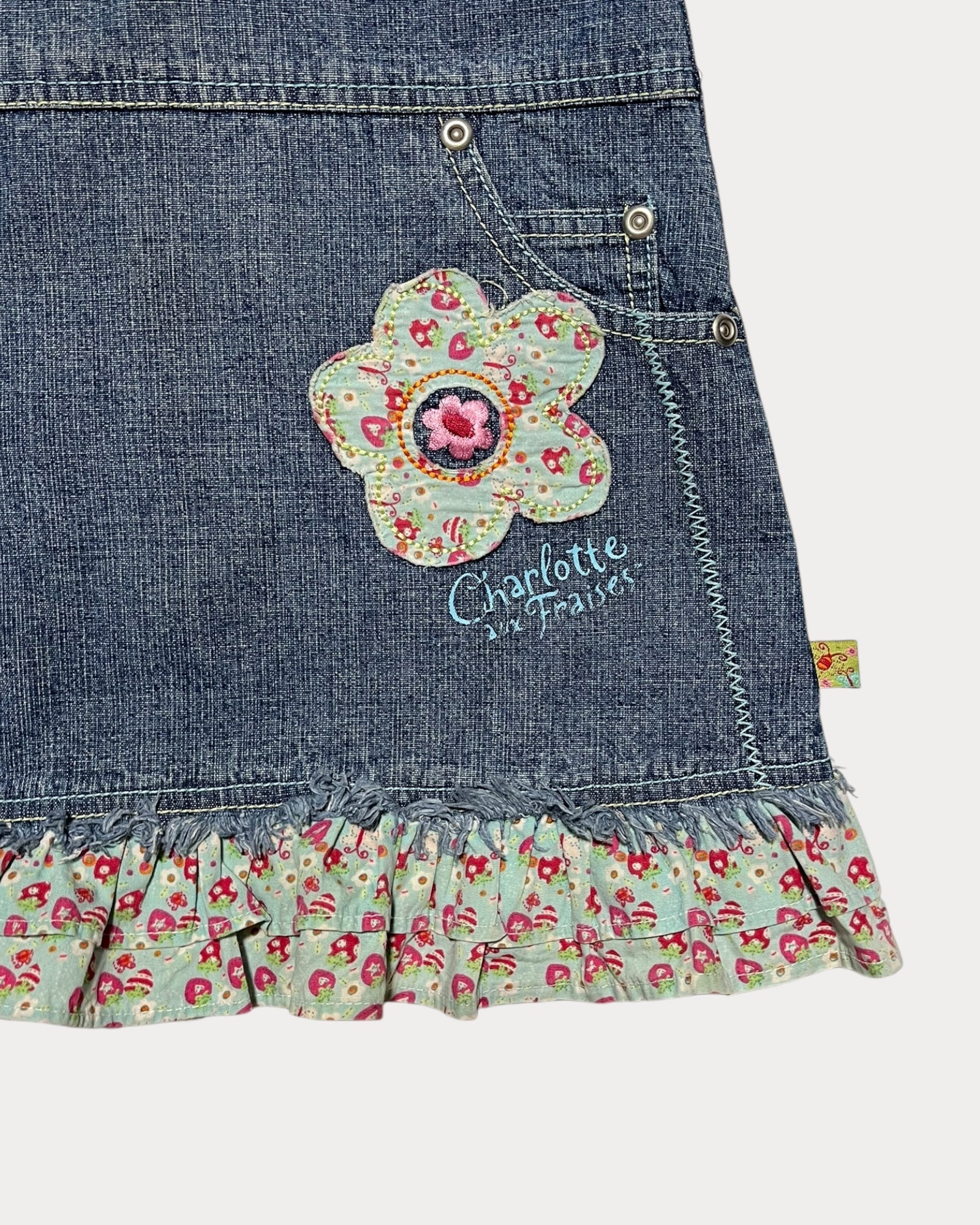vintage strawberry shortcake denim dress
