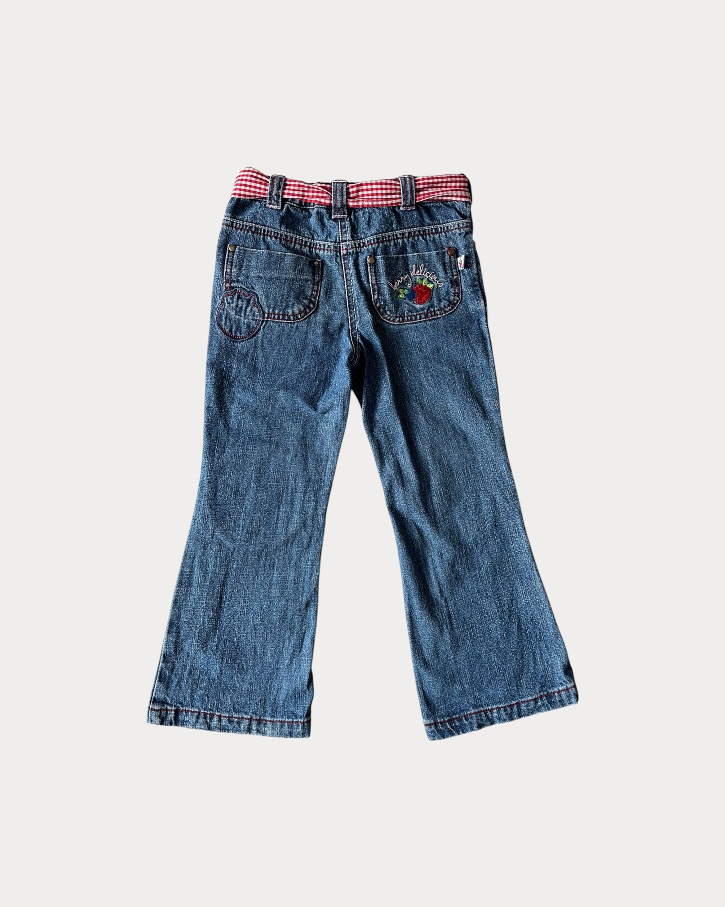 Vintage Strawberry Shortcake gingham denim jean
