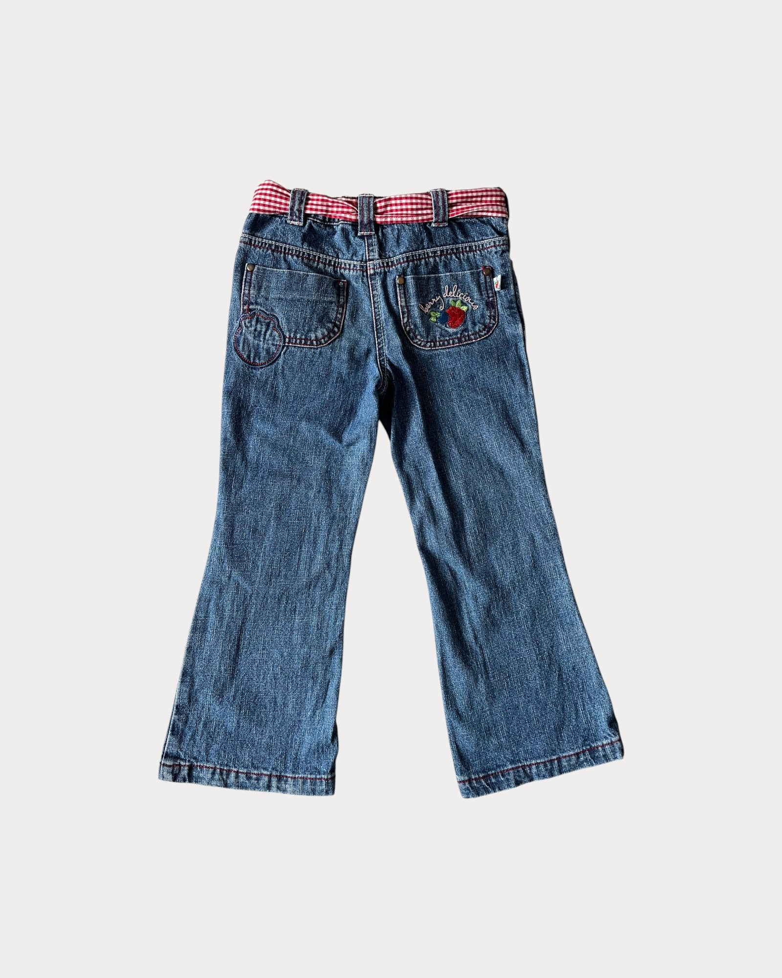 Vintage Strawberry Shortcake gingham denim jean