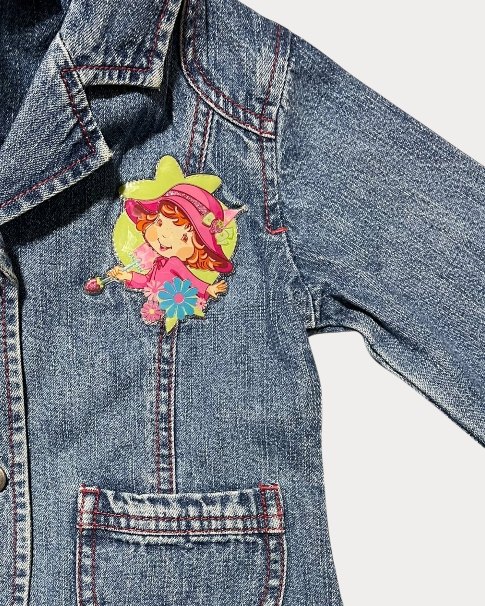 Vintage Strawberry Shortcake denim jacket and skirt