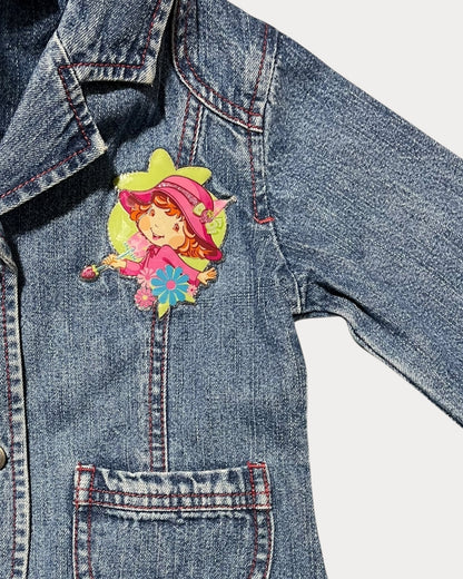 Vintage Strawberry Shortcake denim jacket and skirt