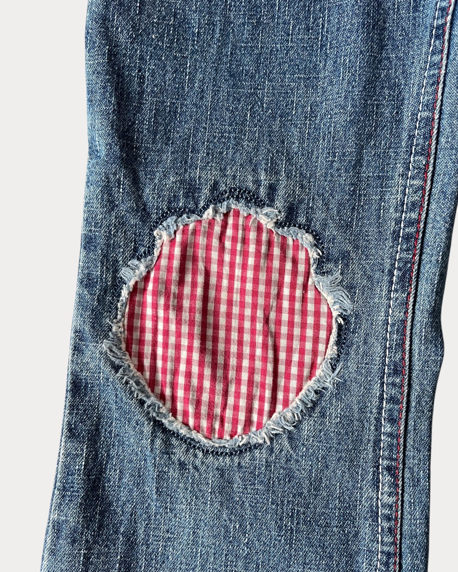 Vintage Strawberry Shortcake gingham denim jean