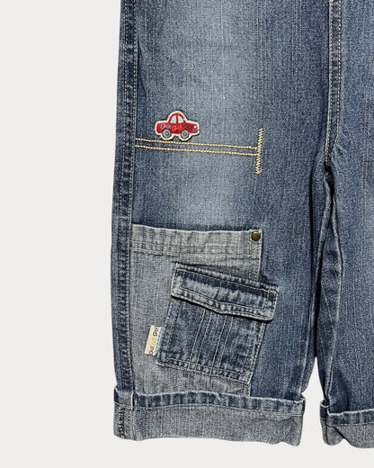 Vintage winnie the pooh denim overall