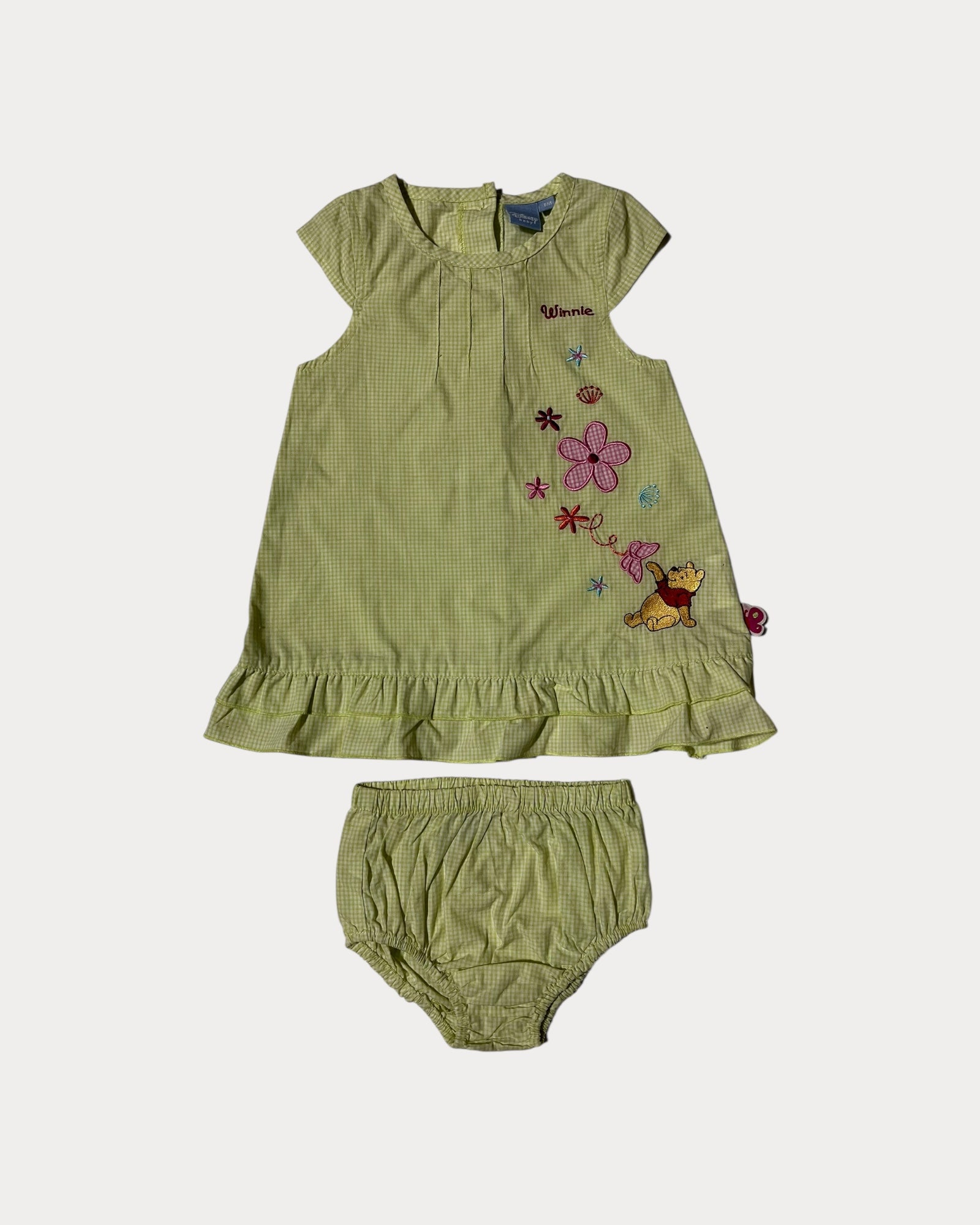 Vintage winnie the pooh checked dress