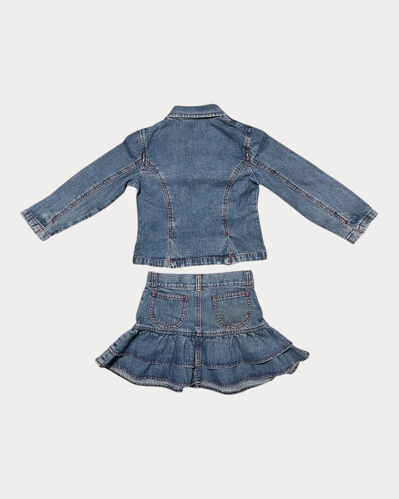 Vintage Strawberry Shortcake denim jacket and skirt