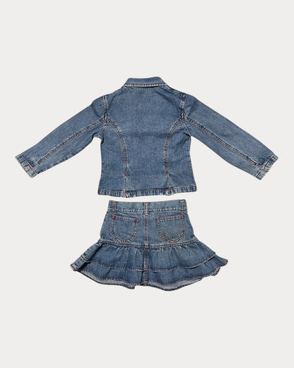 Vintage Strawberry Shortcake denim jacket and skirt