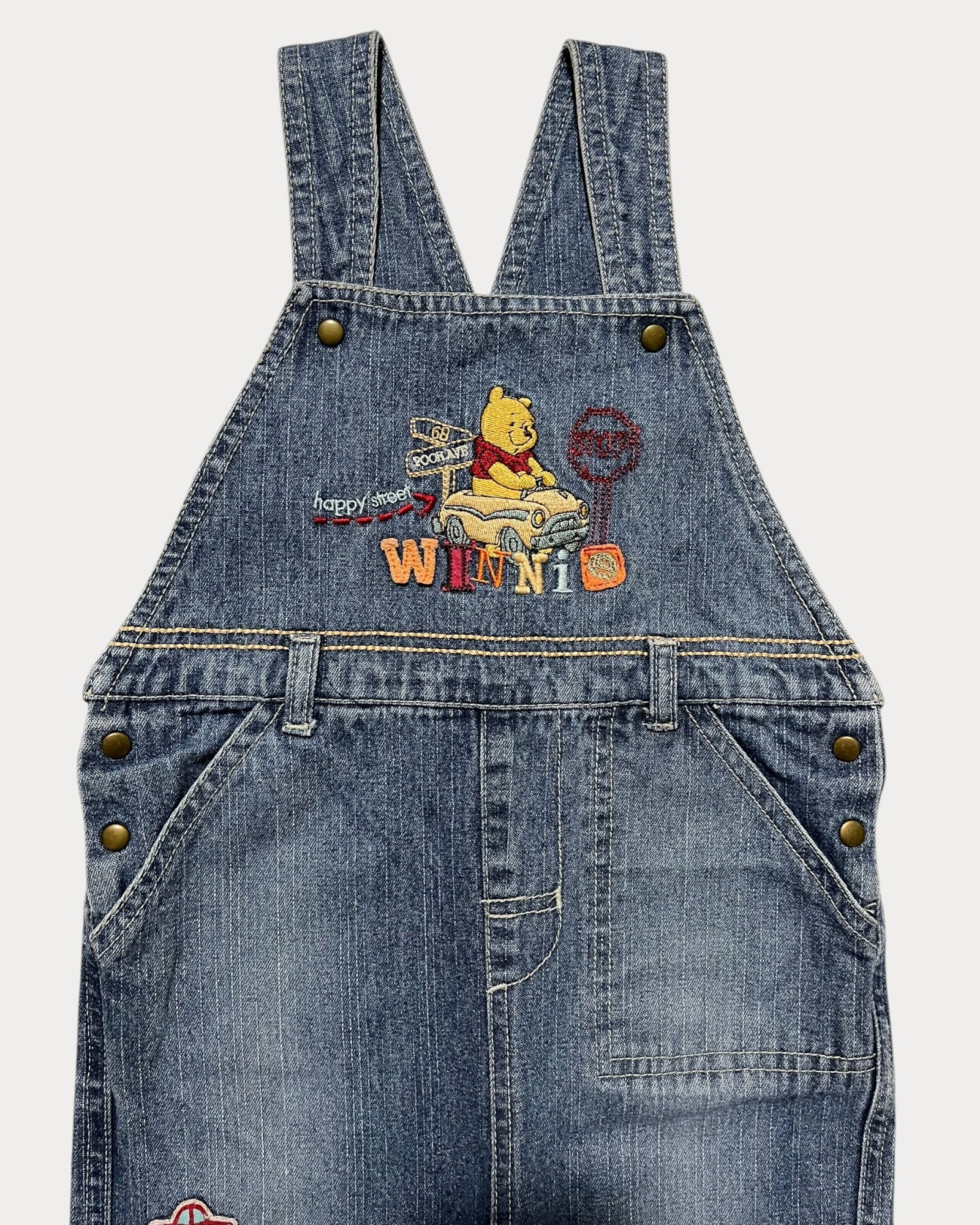 Vintage winnie the pooh denim overall