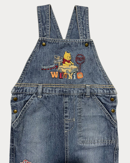 Vintage winnie the pooh denim overall
