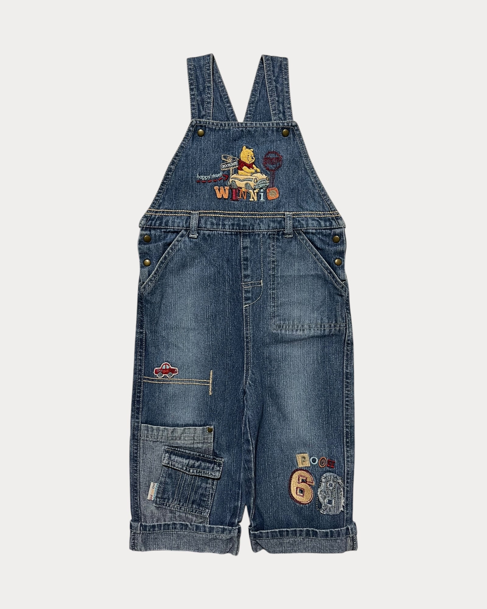 Vintage winnie the pooh denim overall