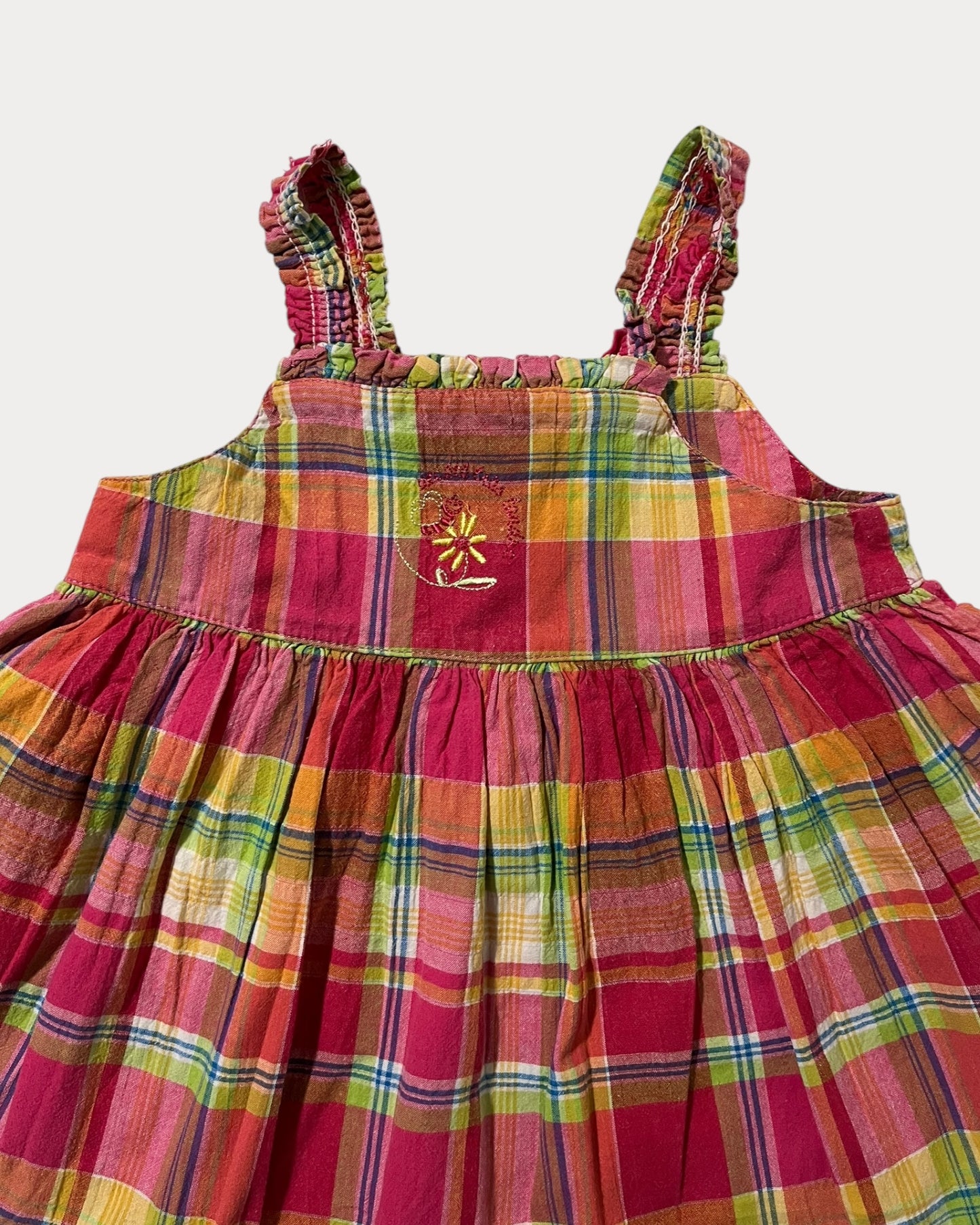 Plaid babydoll dress