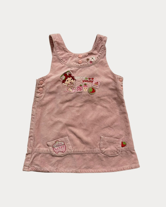 Strawberry Shortcake (French version) pink velvet dress 
