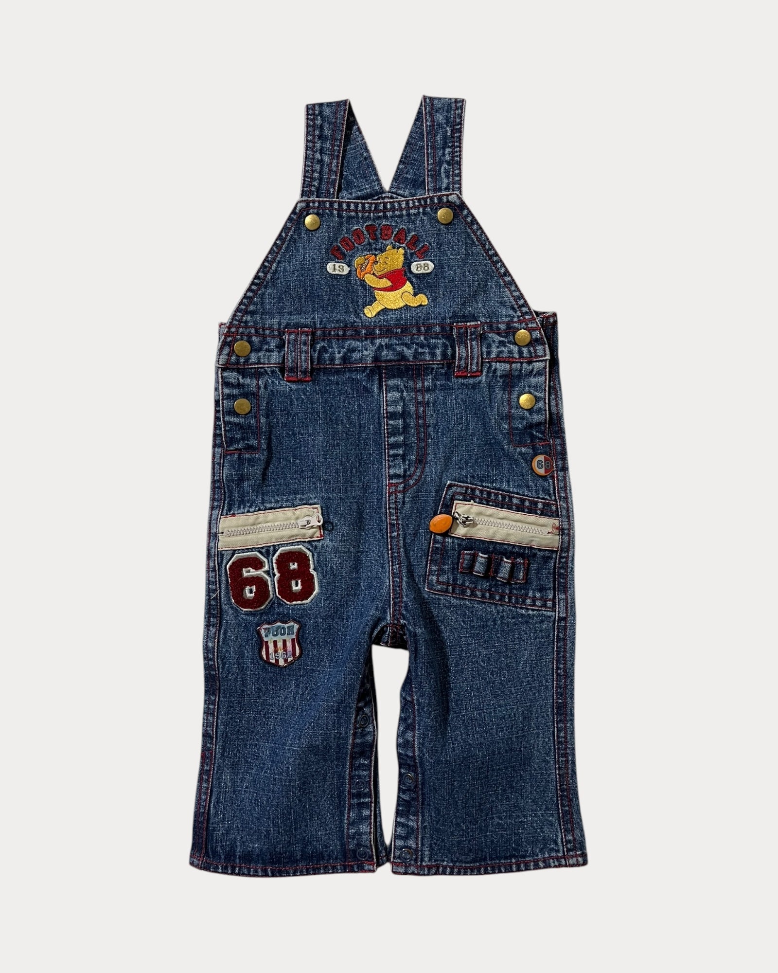 Vintage denim winnie the pooh overall