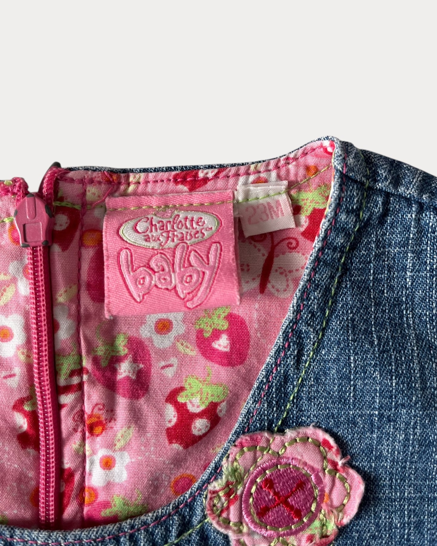Vintage Strawberry Shortcake denim dress