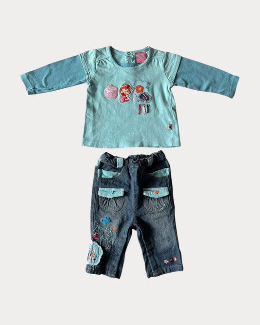 Vintage Strawberry Shortcake denim set
