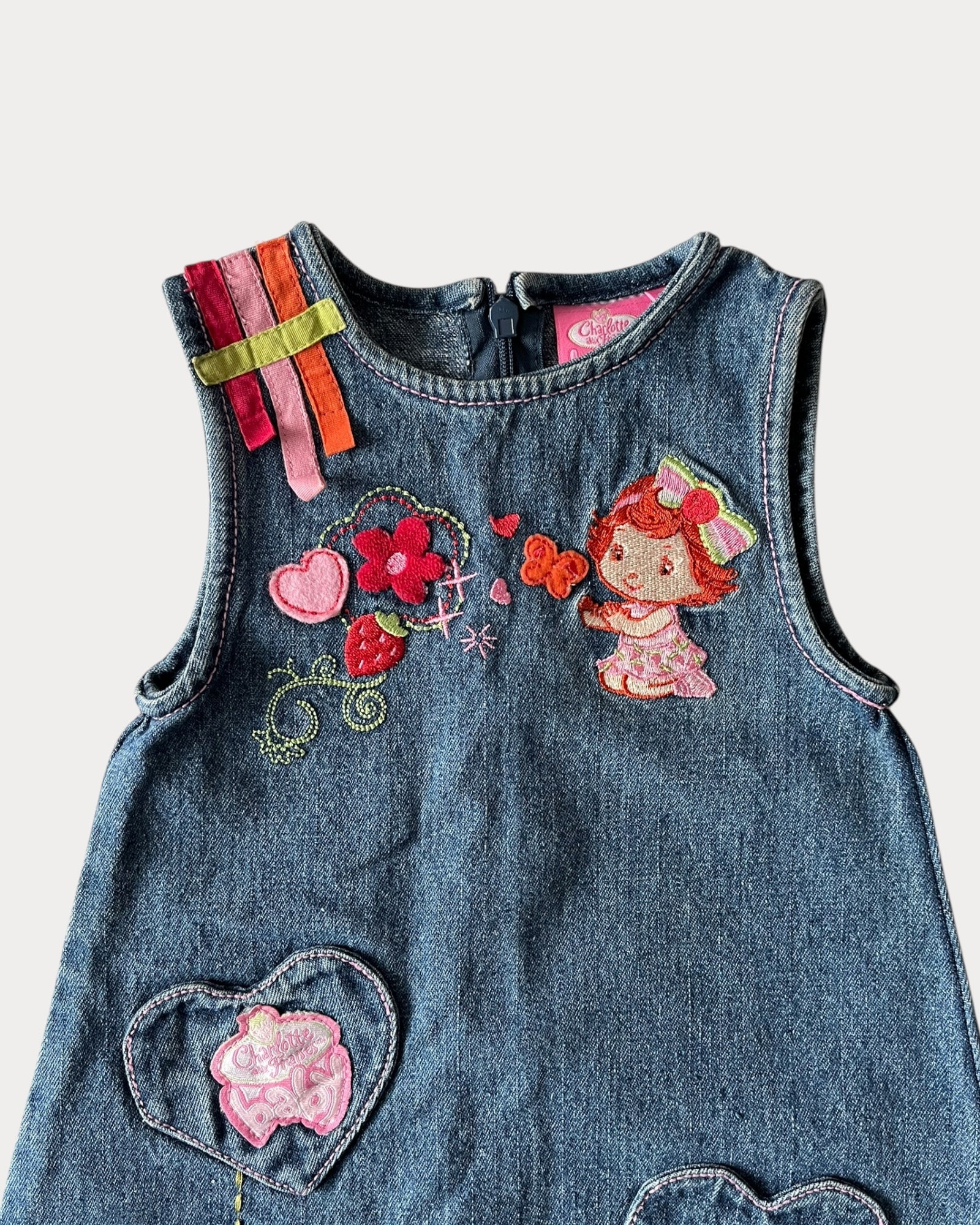 strawberry shortcake denim dress Strawberry Shortcake Overall Denim Dress