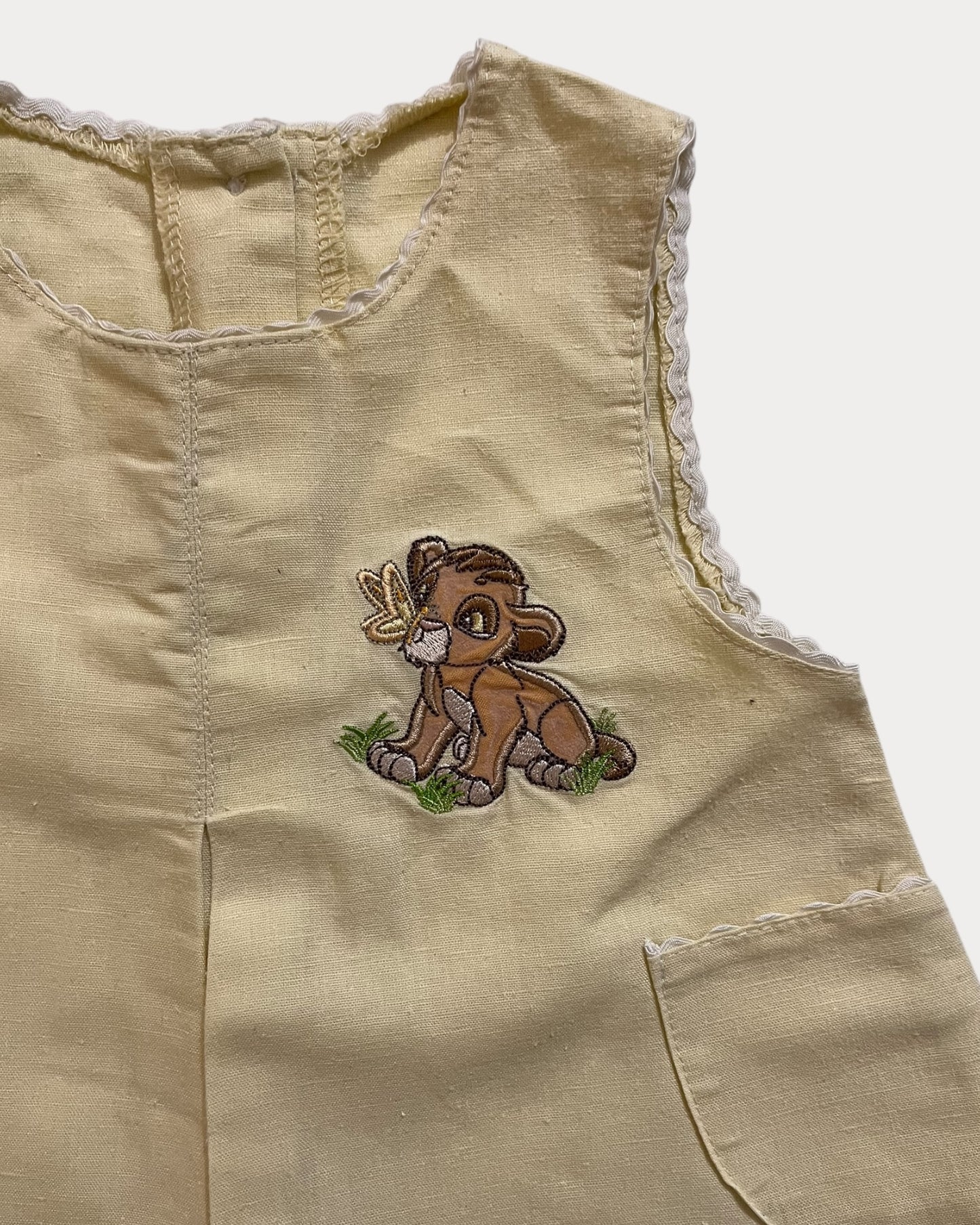 Vintage lion king linen dress