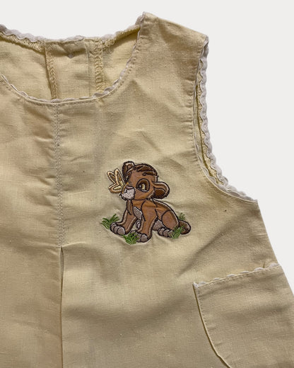 Vintage lion king linen dress