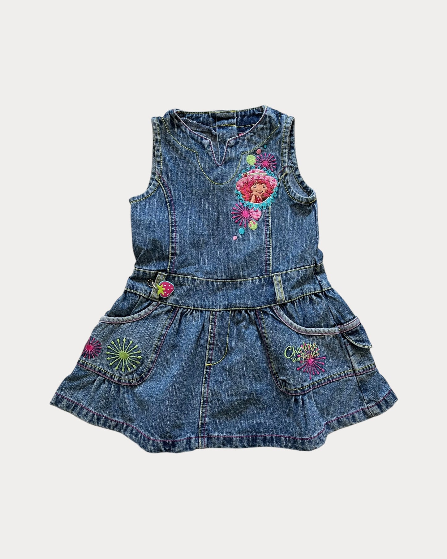 Vintage Strawberry Shortcake denim dress