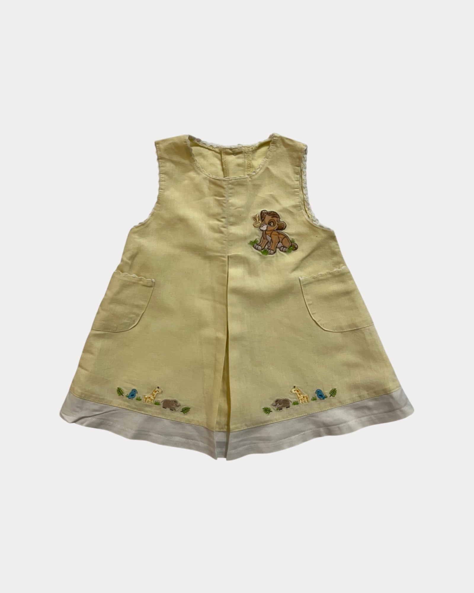 Vintage lion king linen dress
