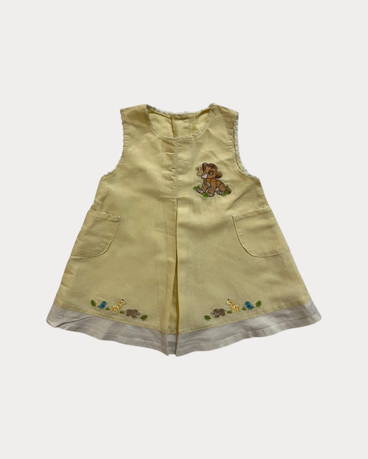 Vintage lion king linen dress