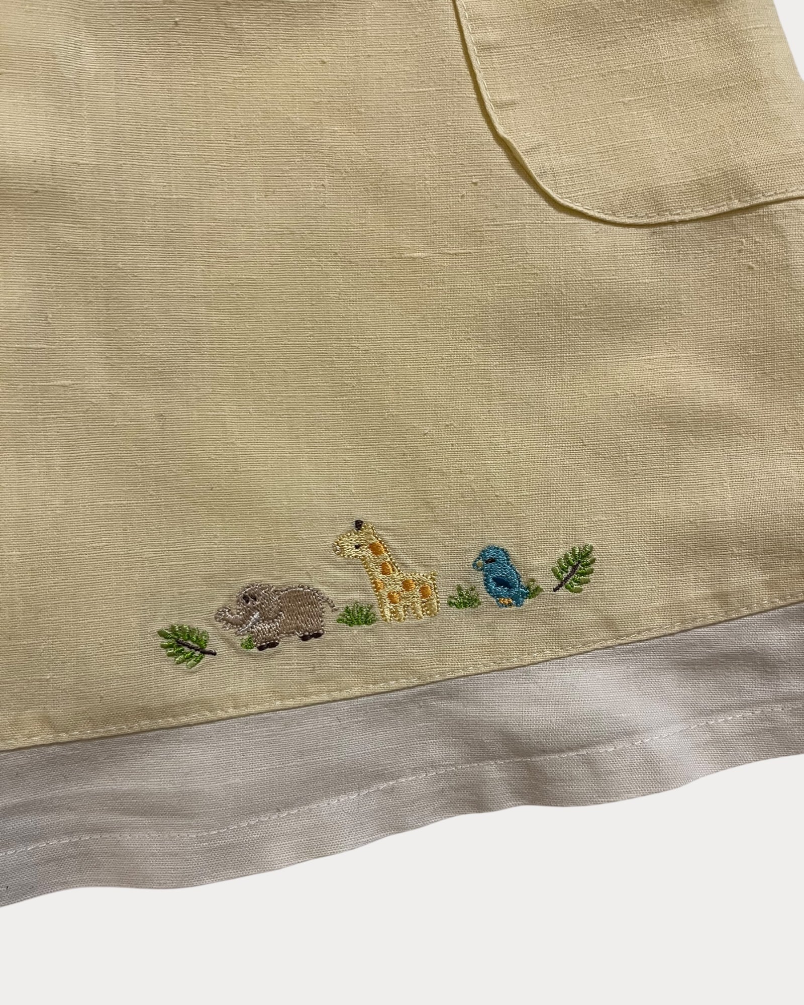 Vintage lion king linen dress