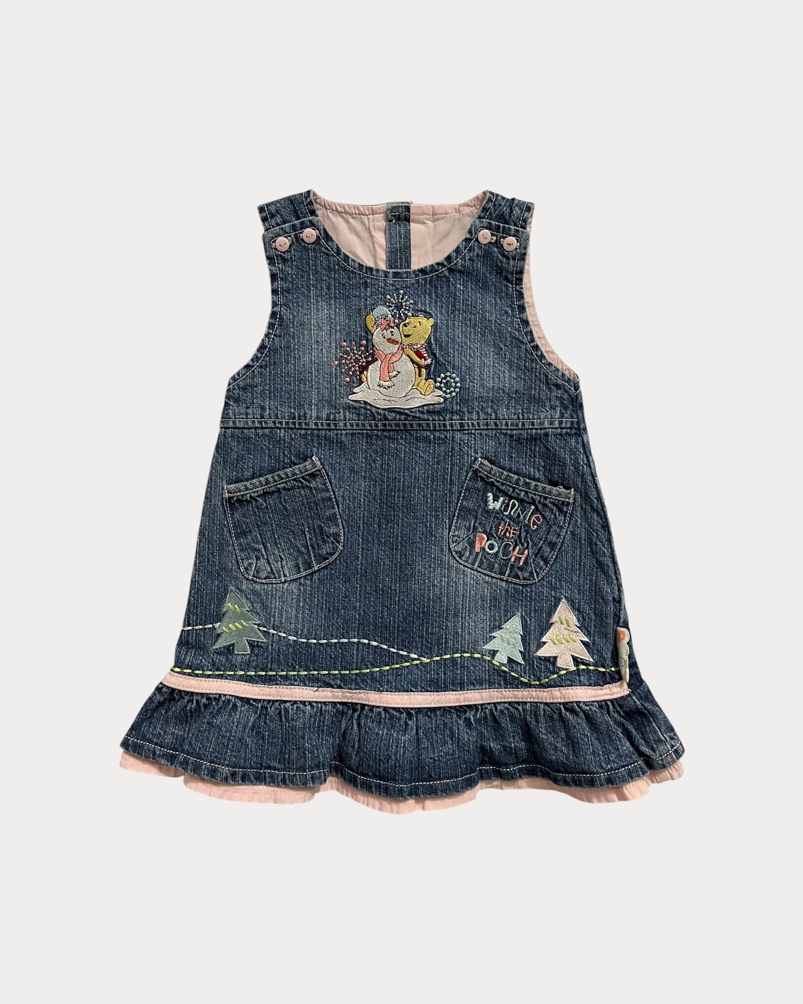 Vintage winnie the pooh denim dress.
