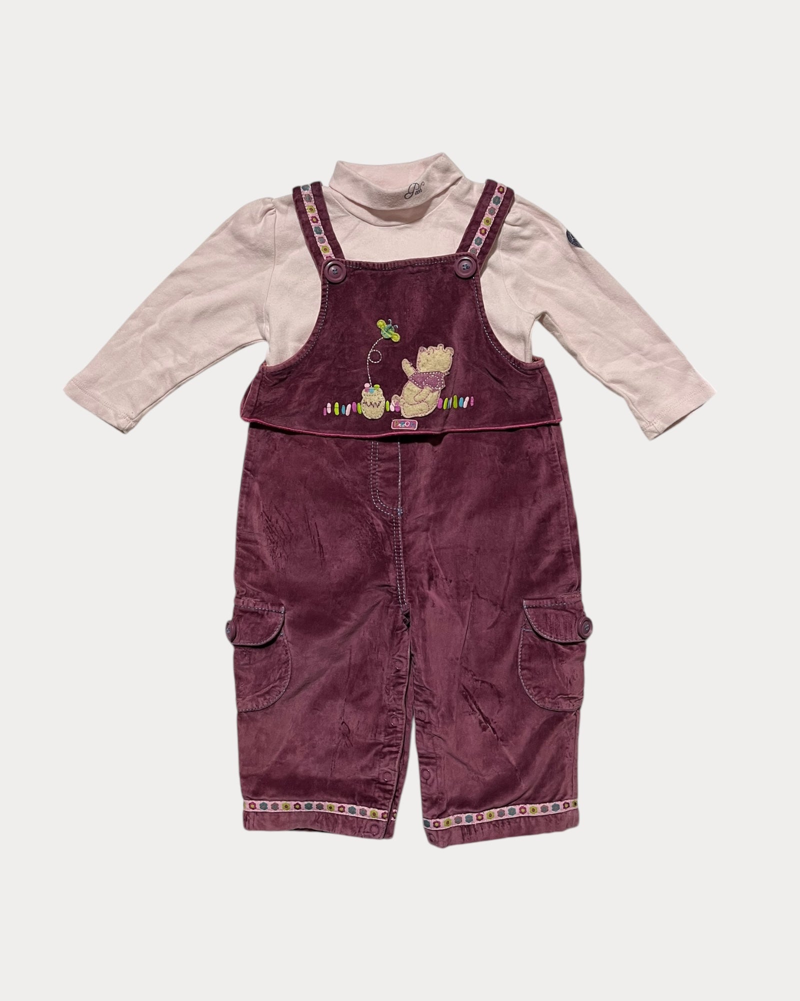 Vintage winnie the pooh velvet set