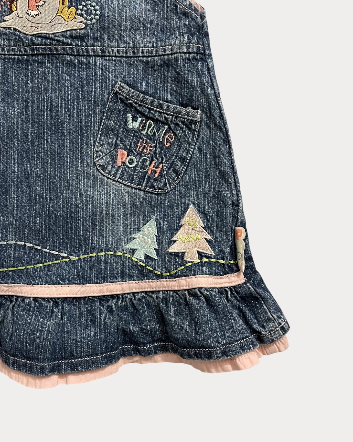 Vintage winnie the pooh denim dress.