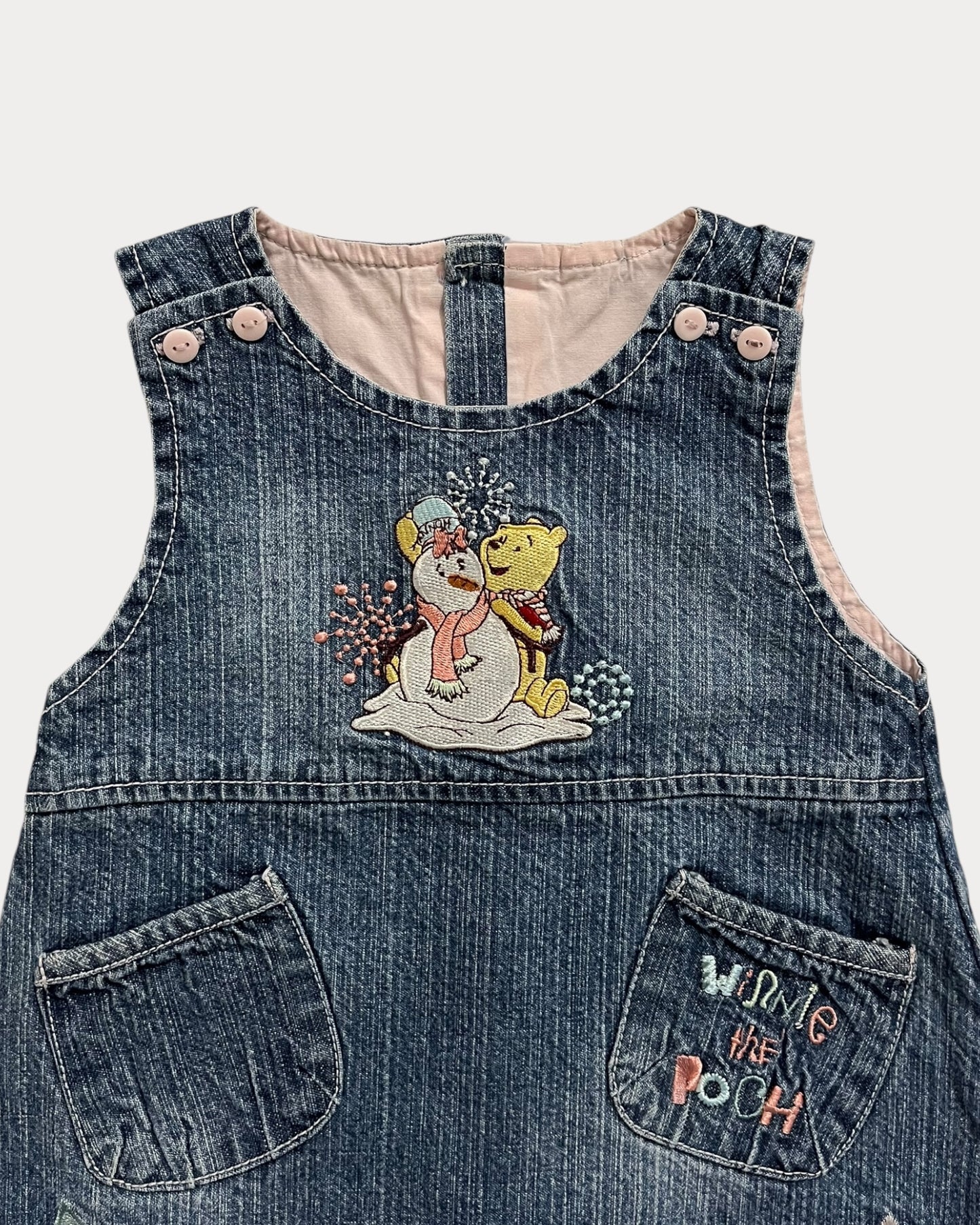 Vintage winnie the pooh denim dress.