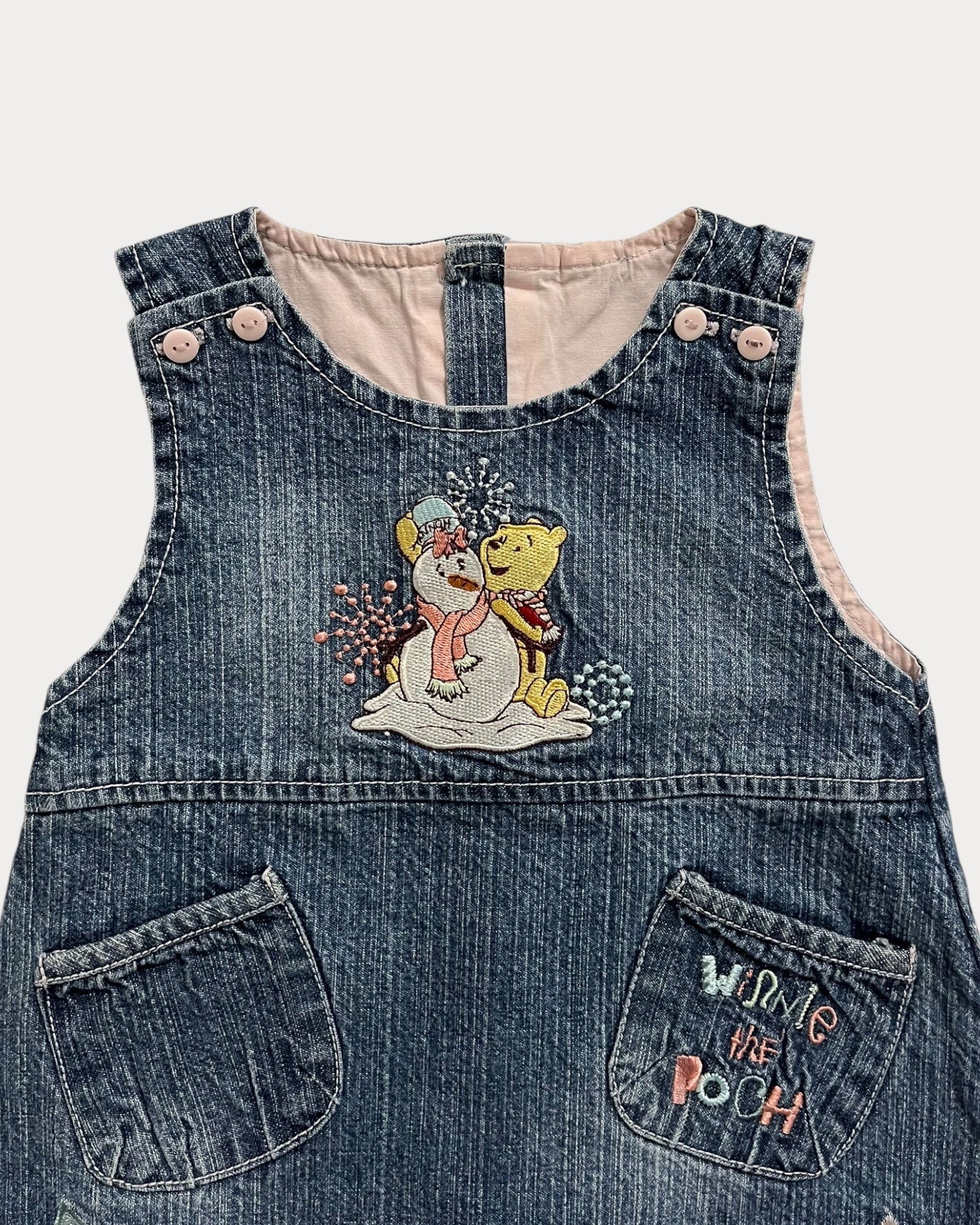 Vintage winnie the pooh denim dress.