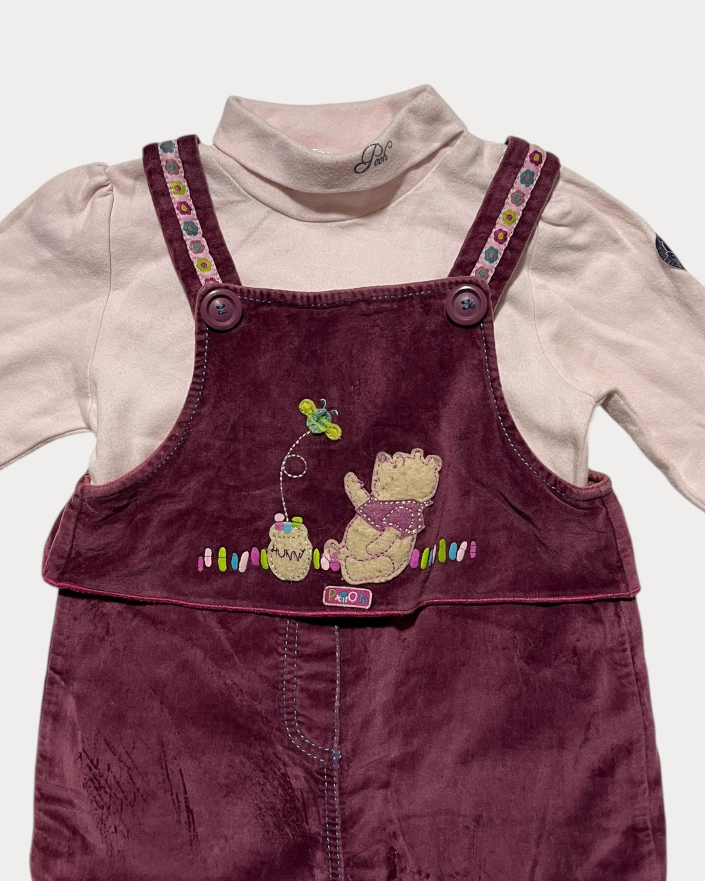Vintage winnie the pooh velvet set